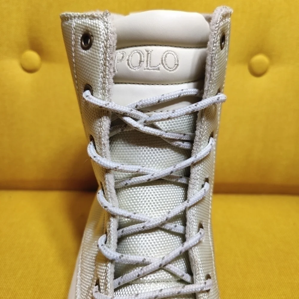 Polo Ralph Lauren Udel Off White Duck Boots  Men's Shoes Size 6
